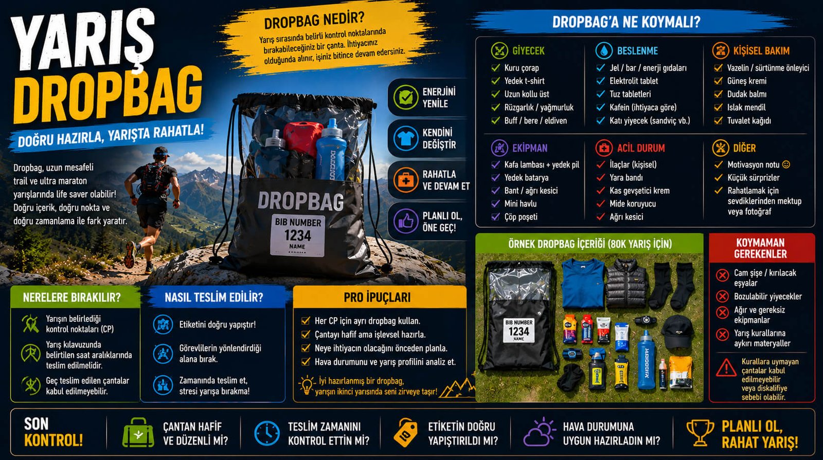 Yarış Dropbag Rehberi