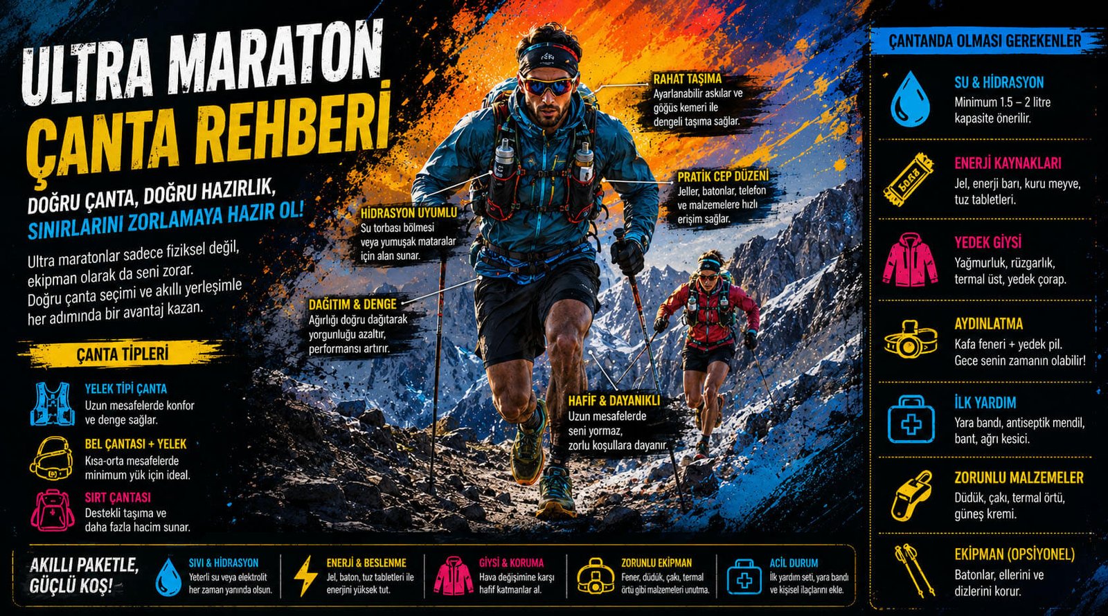 ultra maraton çanta rehberi