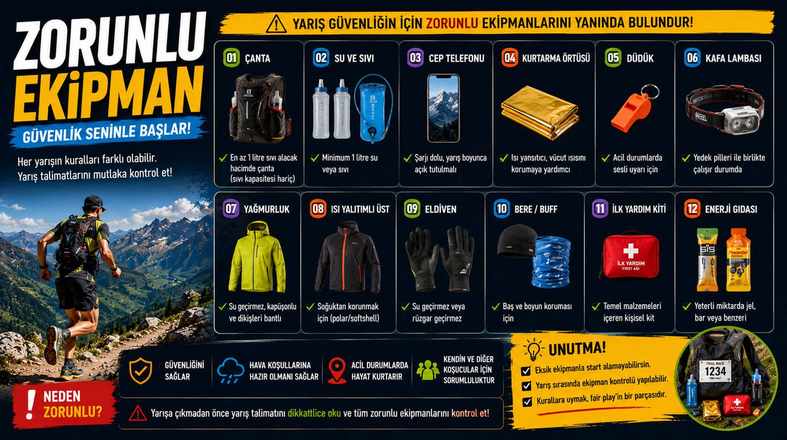 zorunlu malzeme listesi